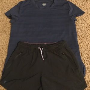Girls Athleta shirt and shorts